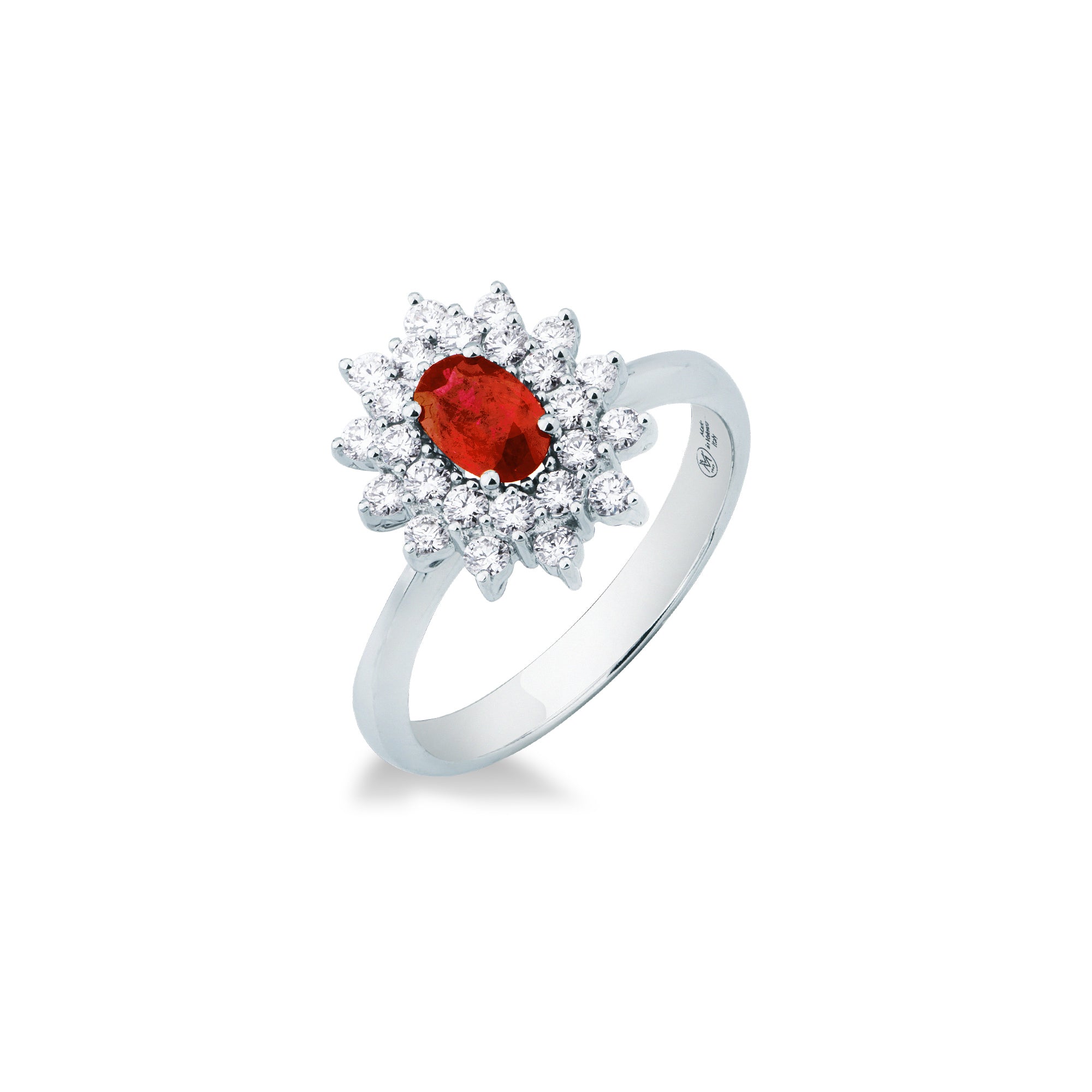 Anello con Rubino e Diamanti