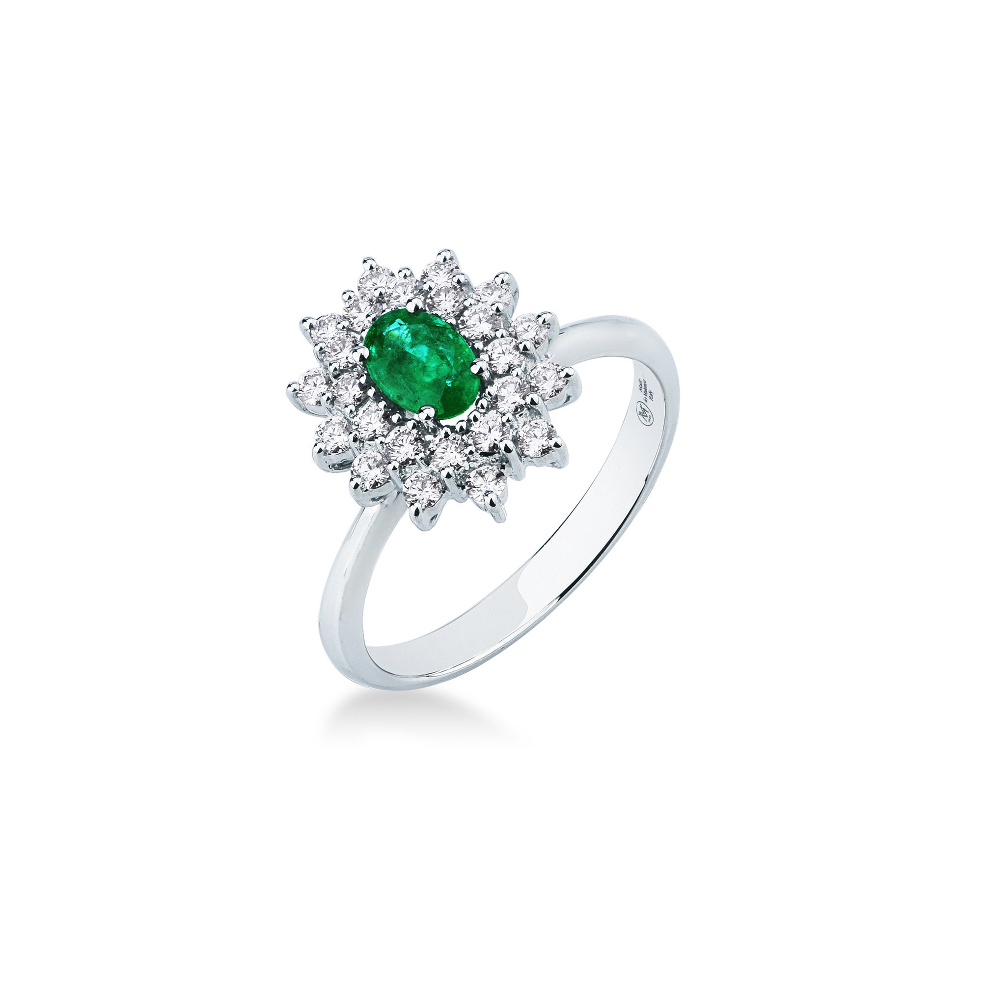 Anello con Smeraldo e Diamanti