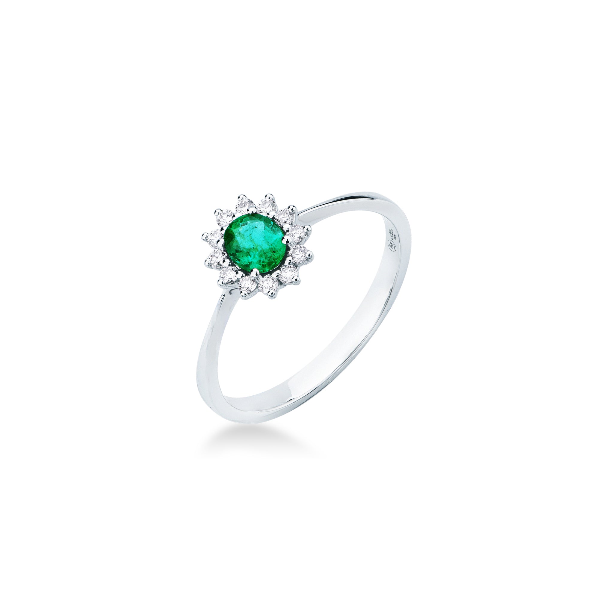Anello con Smeraldo e Diamanti