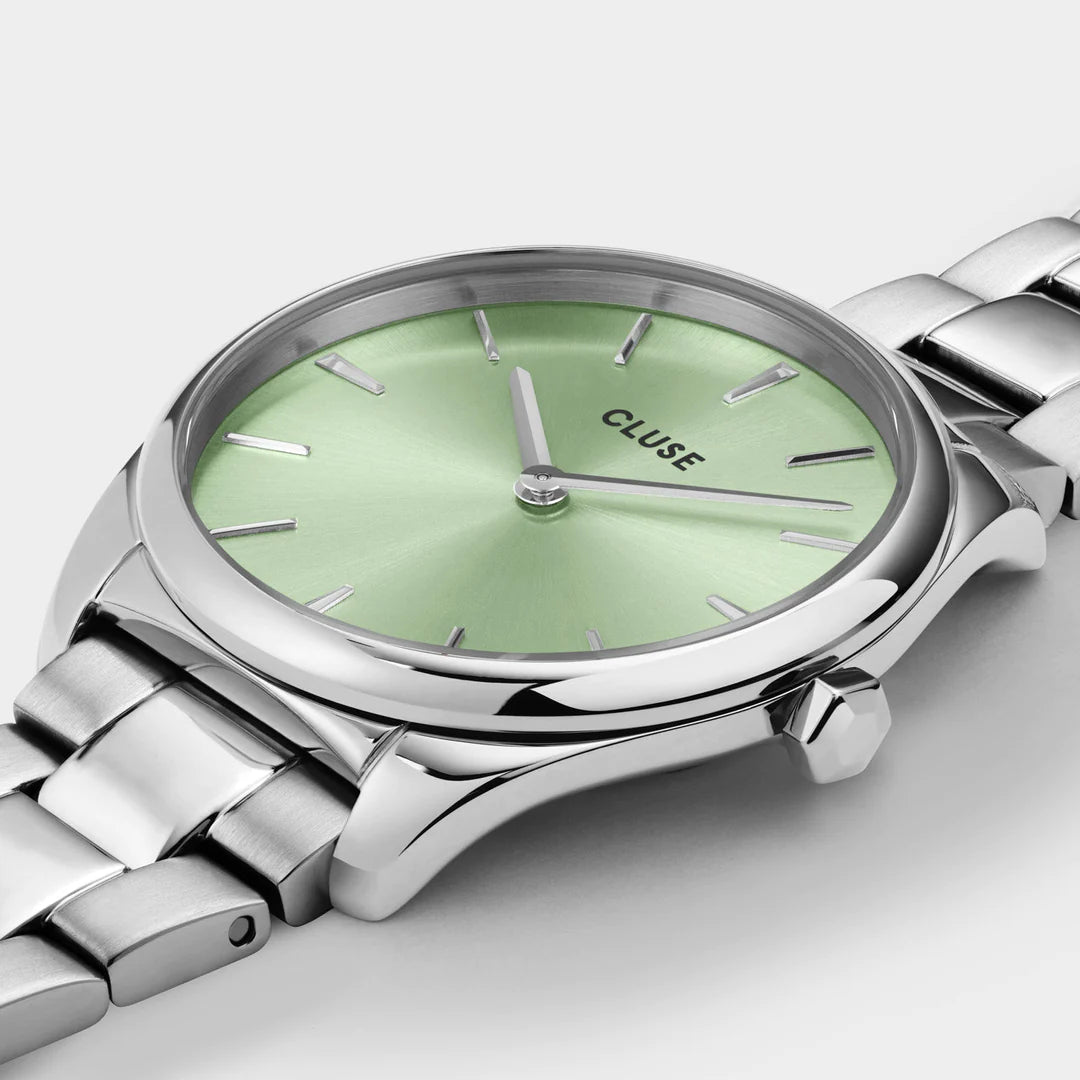 Féroce Petite Watch Steel Green, Silver Colour