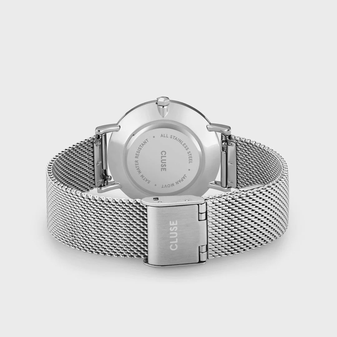 Minuit Mesh Crystals, Grey, Silver Colour
