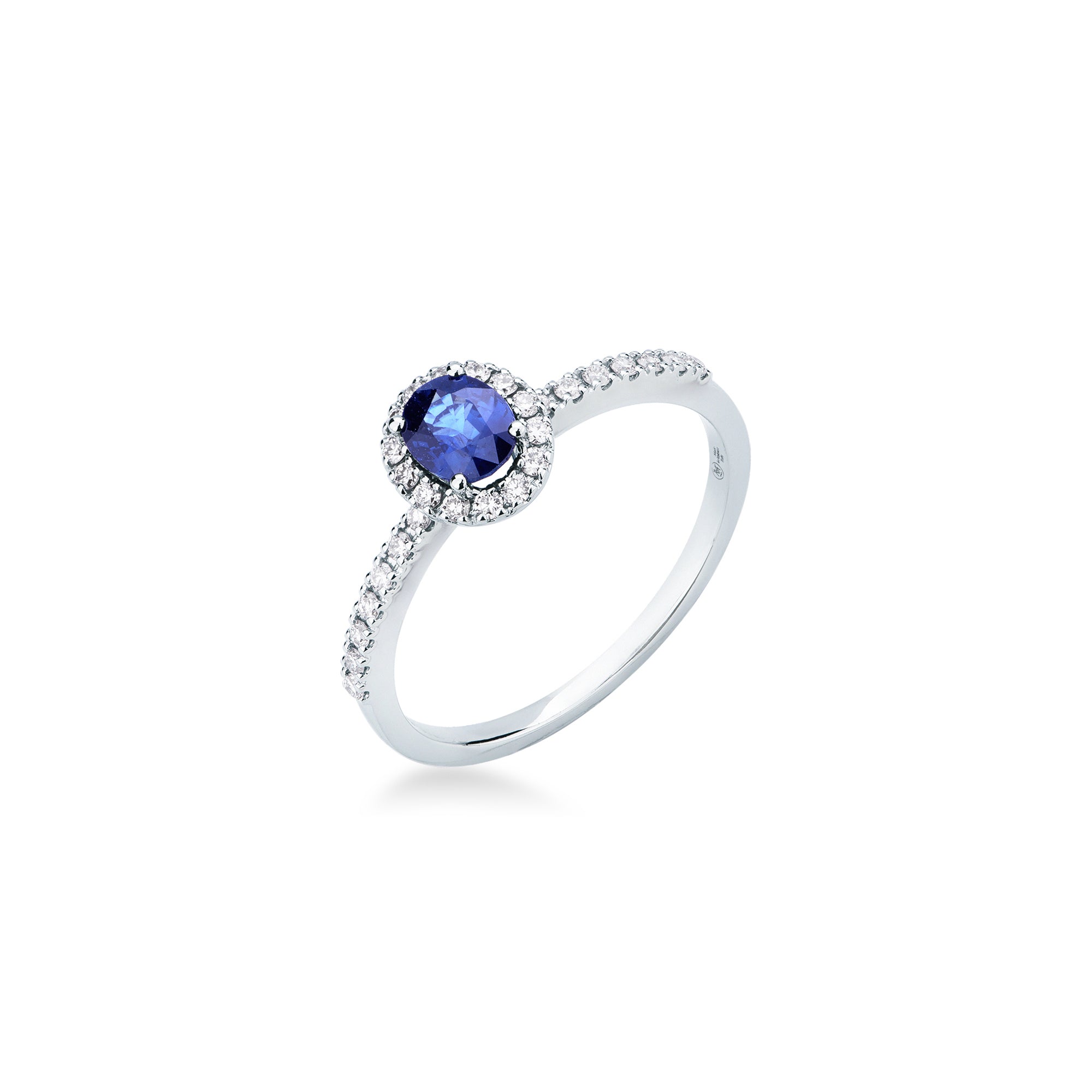 Anello con Zaffiro e Diamanti