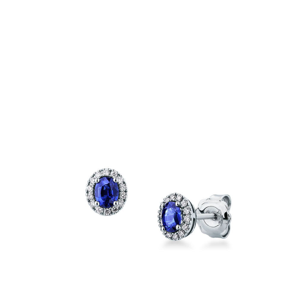 Orecchini con Zaffiro e Diamanti