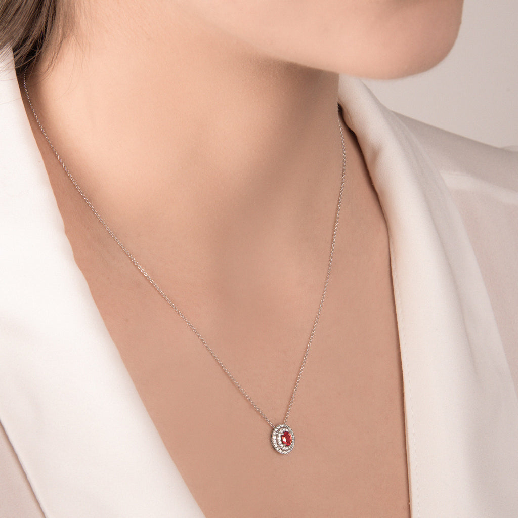 Girocollo con Rubino e Diamanti