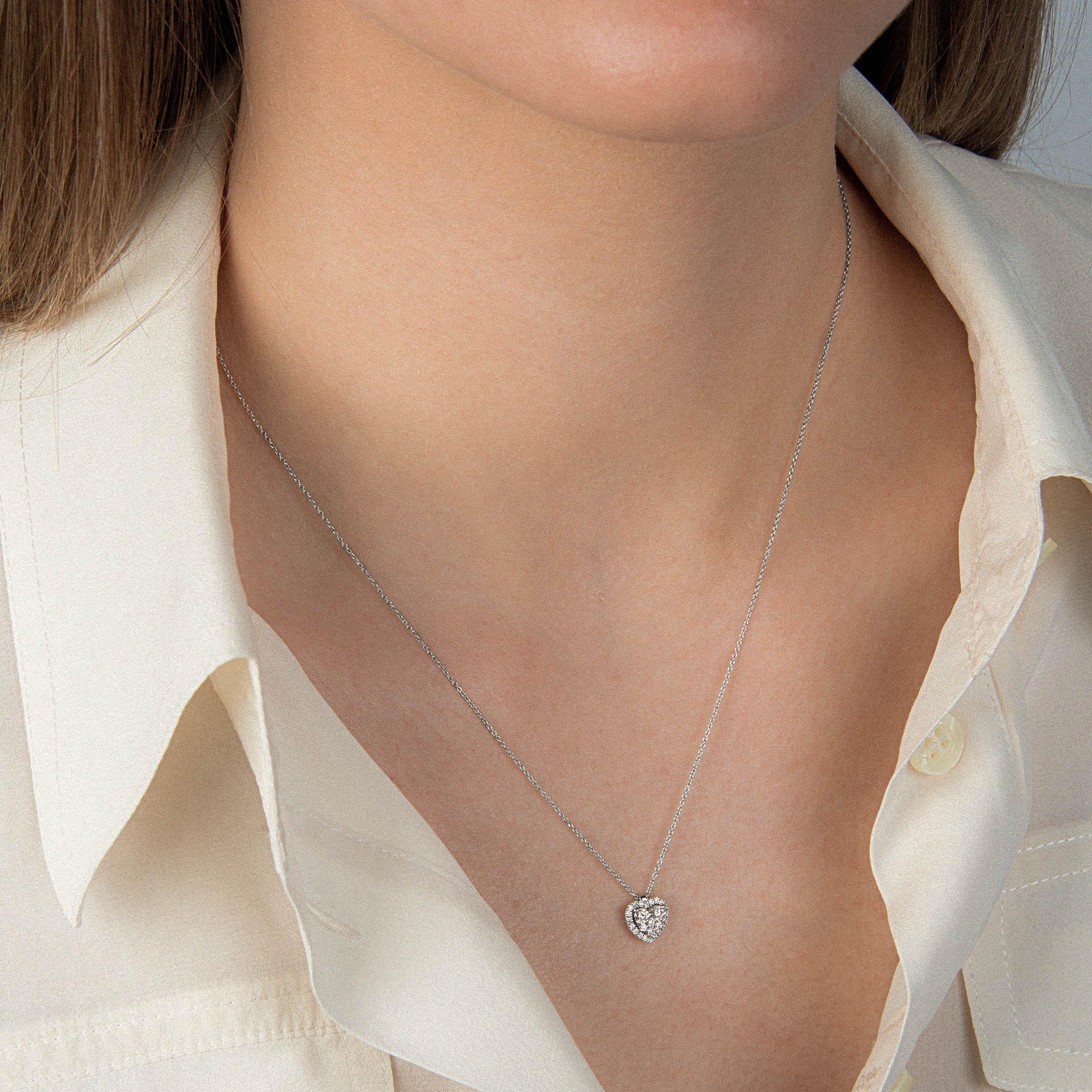 Girocollo Cuore con Diamanti