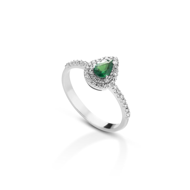 Anello con Smeraldo e Diamanti