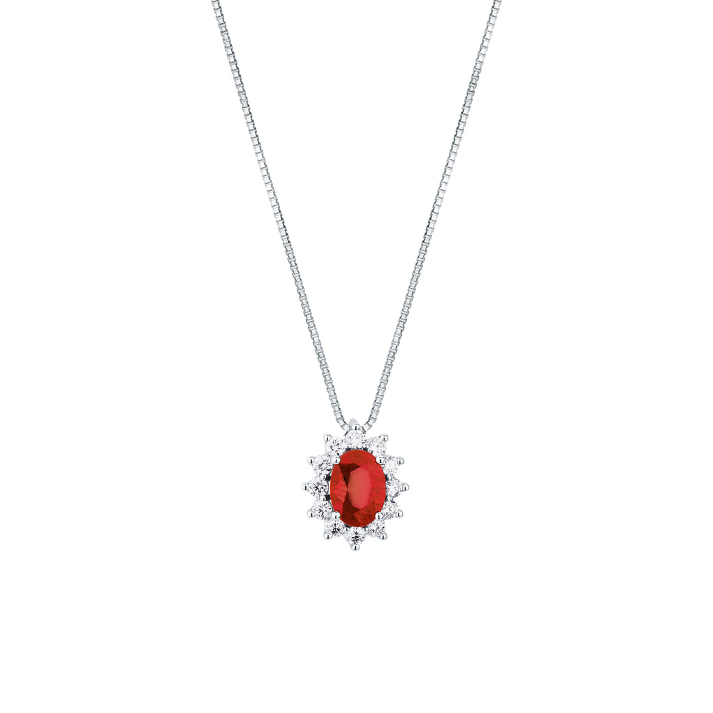 Girocollo con Rubino e Diamanti