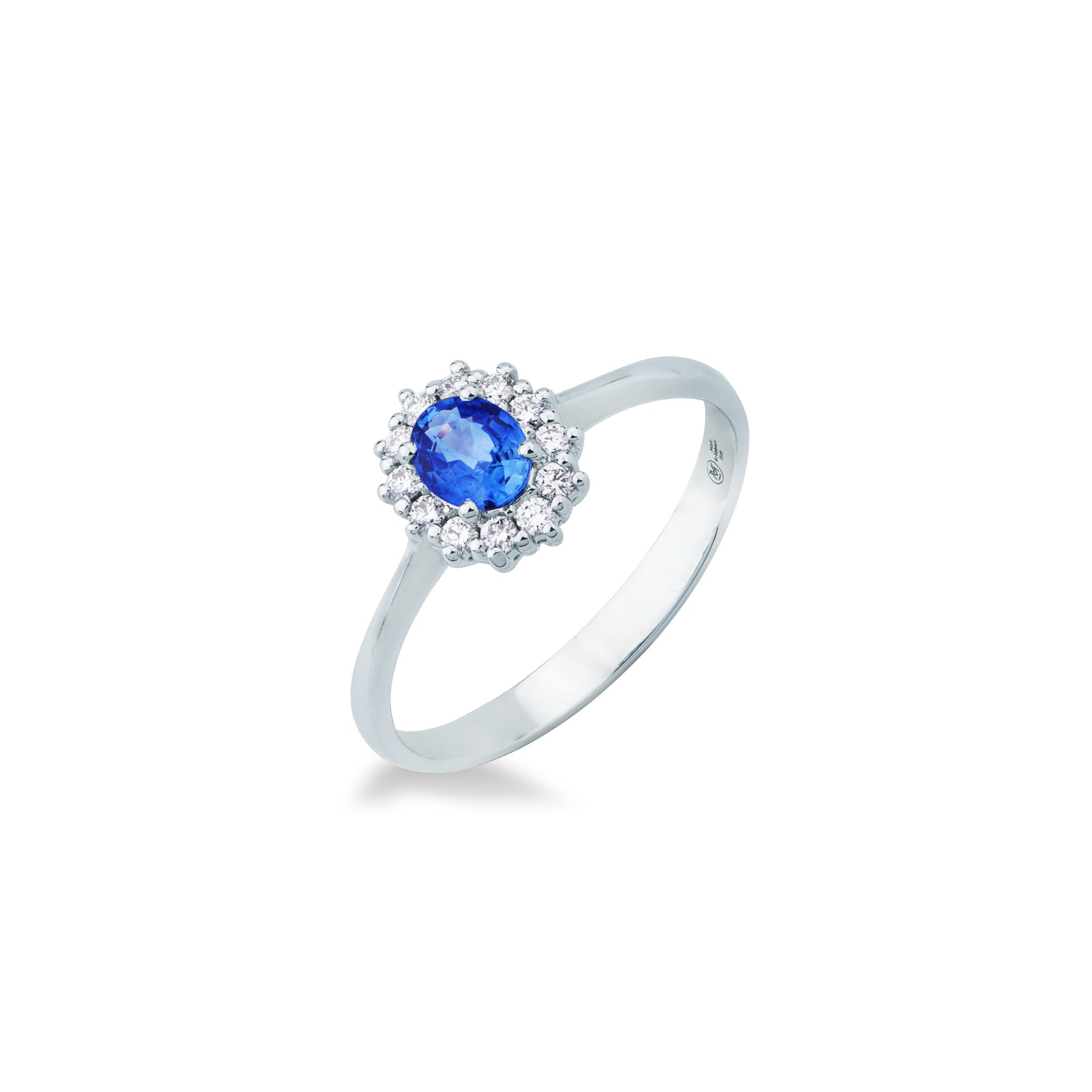 Anello con Zaffiro e Diamanti