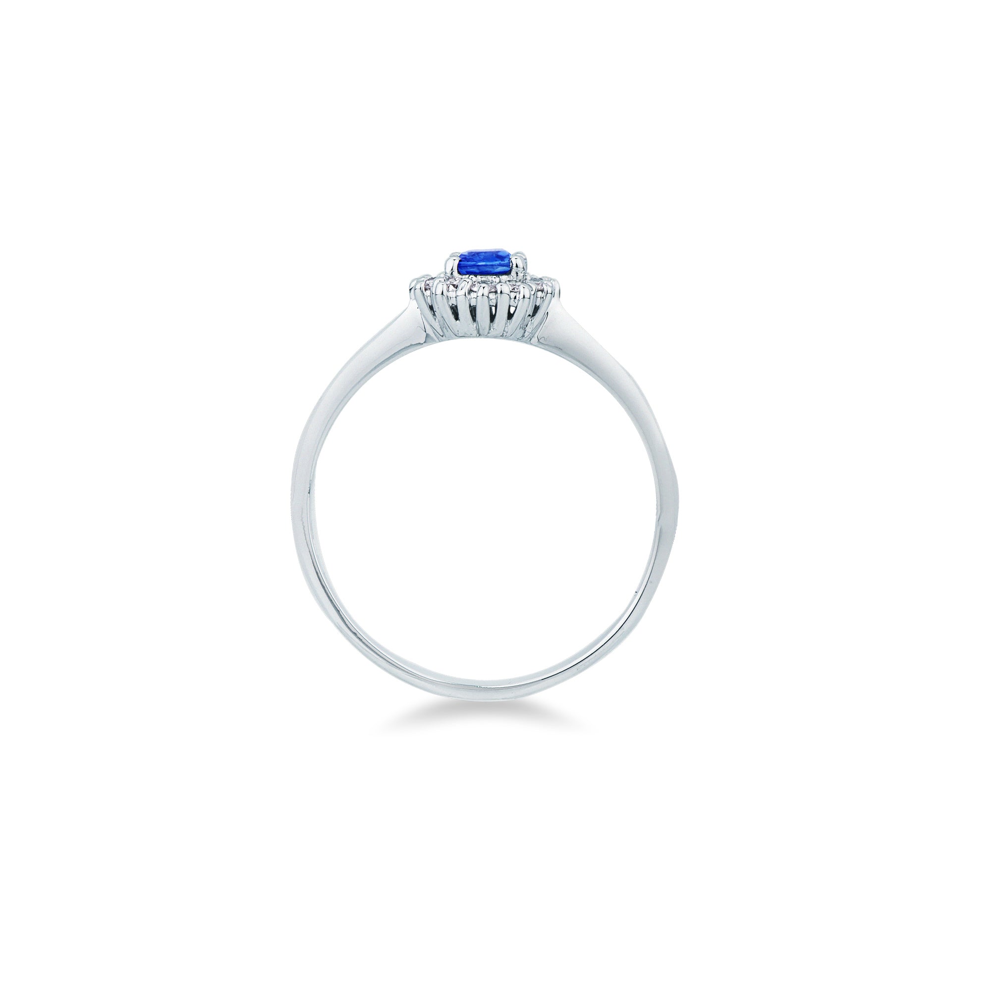 Anello con Zaffiro e Diamanti