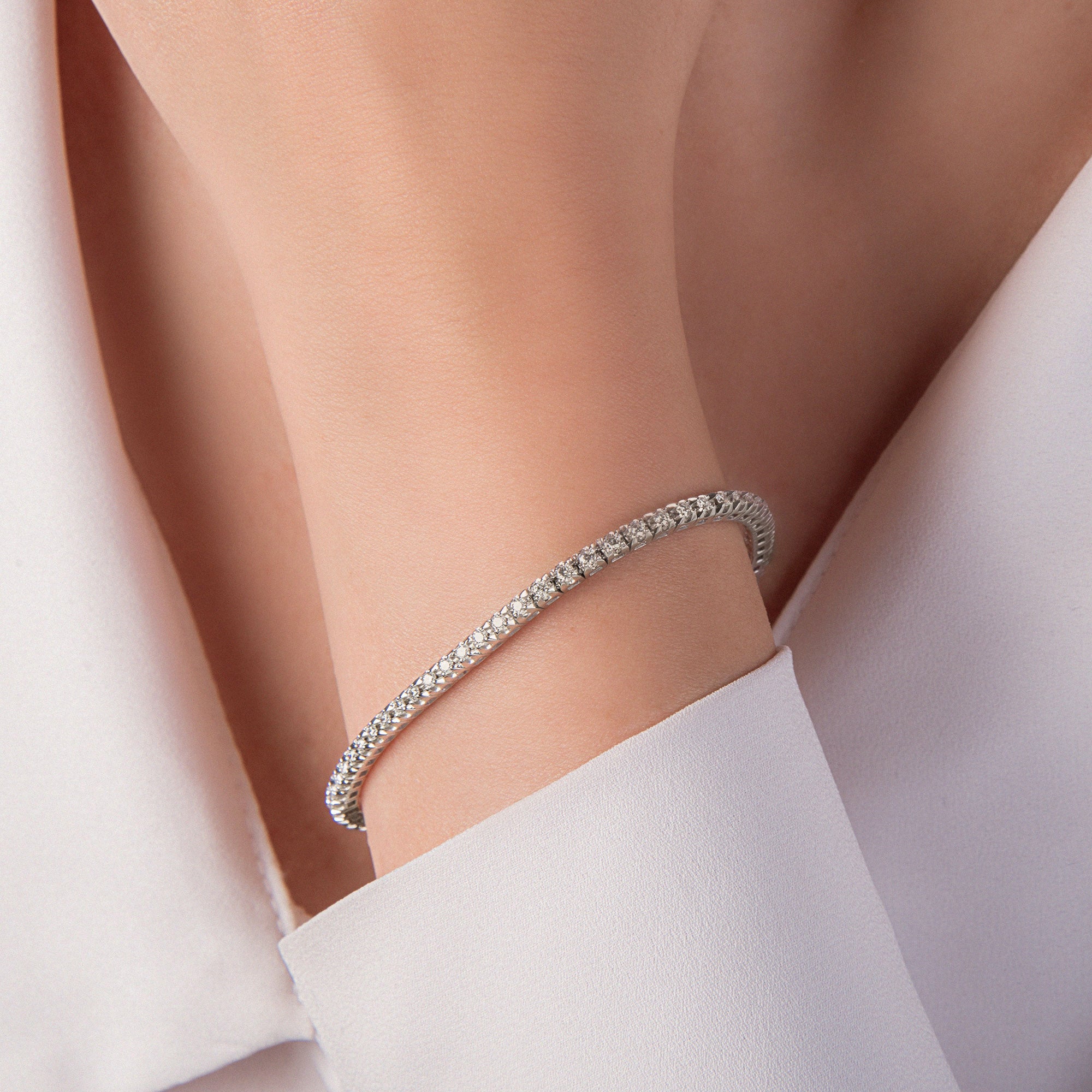 Bracciale Tennis con e Diamanti