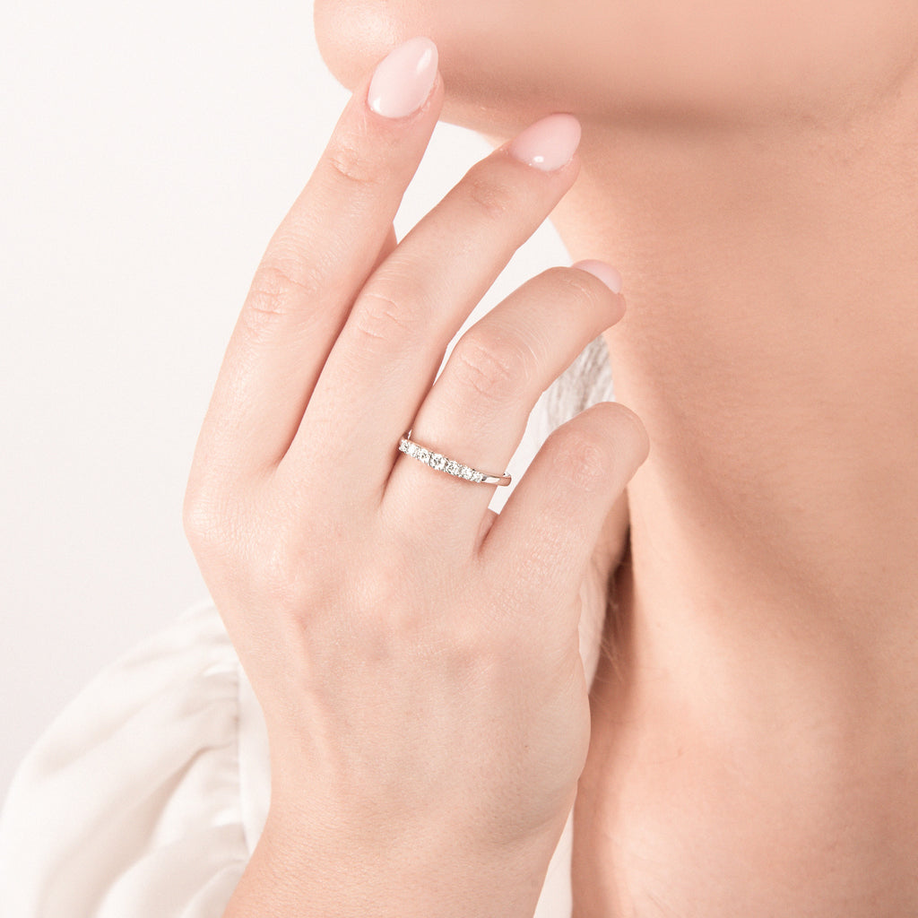 Anello Veretta Degradé Con Diamanti