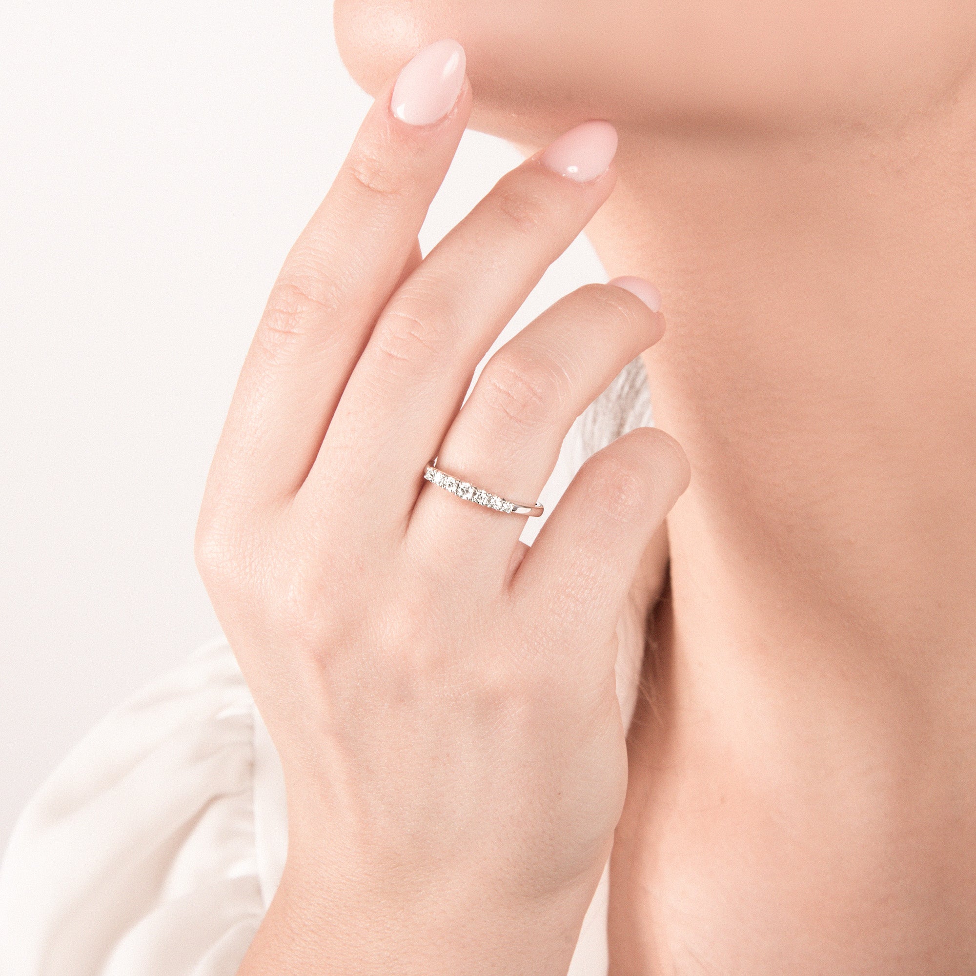 Anello Veretta Degradé Con Diamanti