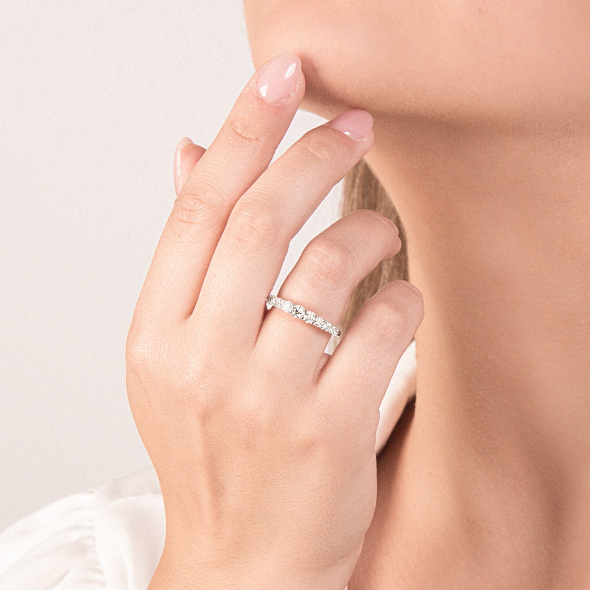 Anello Veretta Degradé Con Diamanti