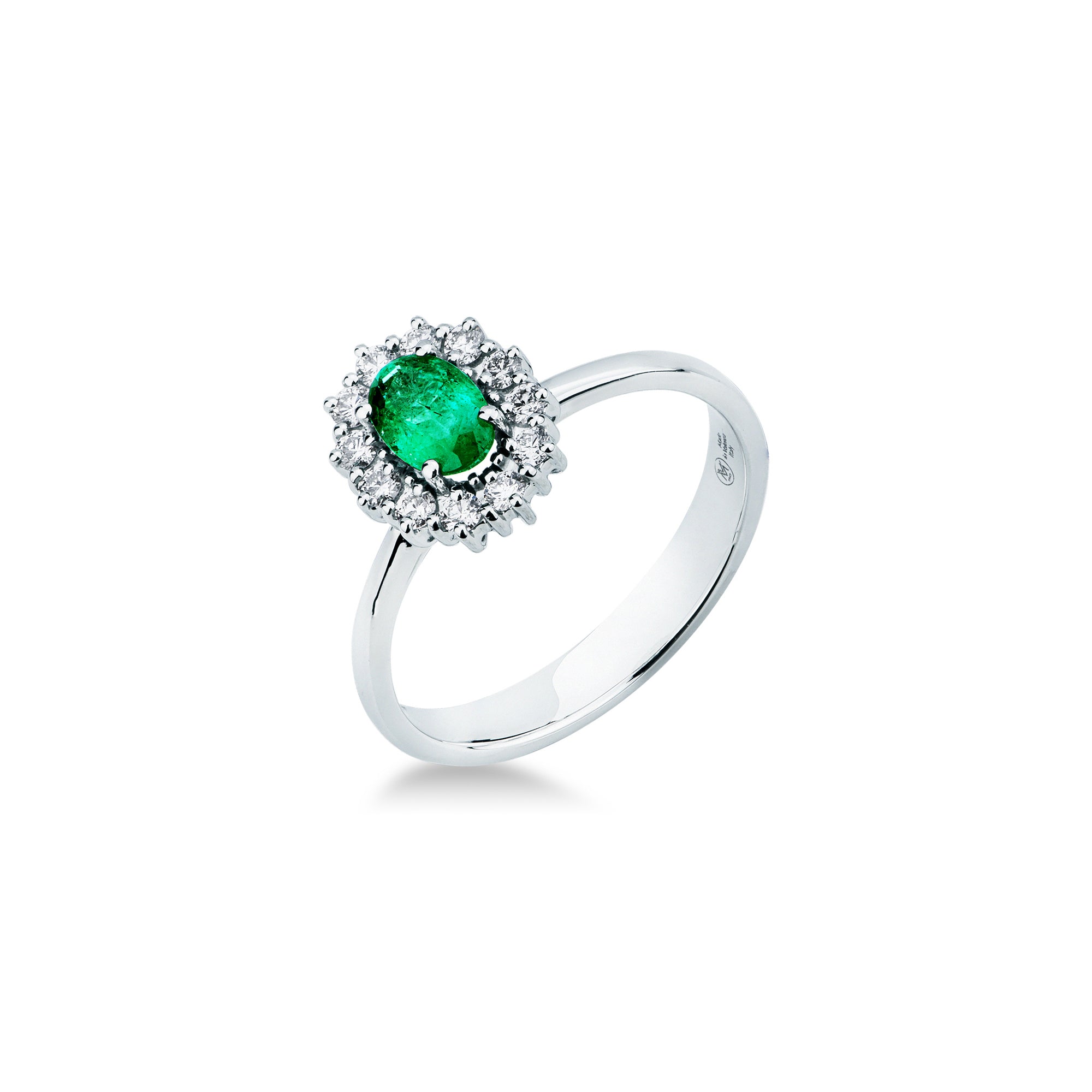 Anello con Smeraldo e Diamanti