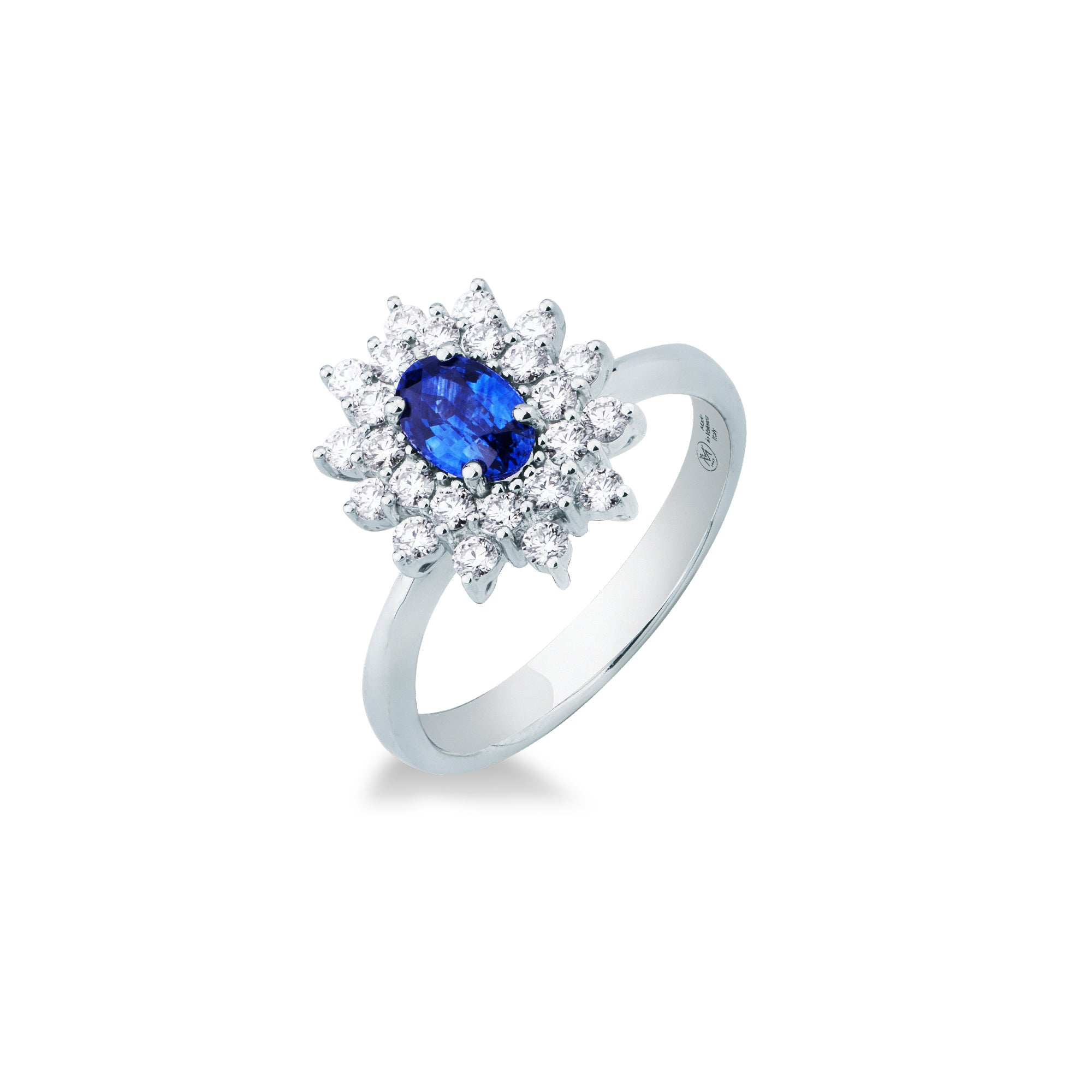 Anello con Zaffiro e Diamanti