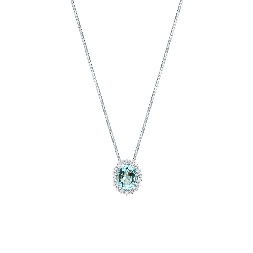 Girocollo Acquamarina e Diamanti