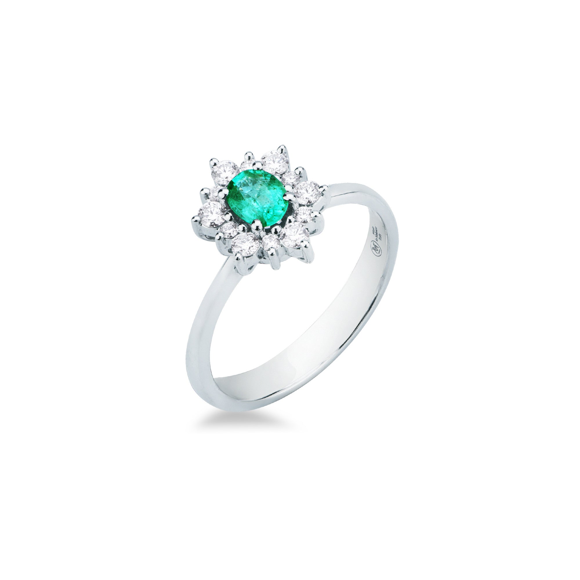 Anello con Smeraldo e Diamanti