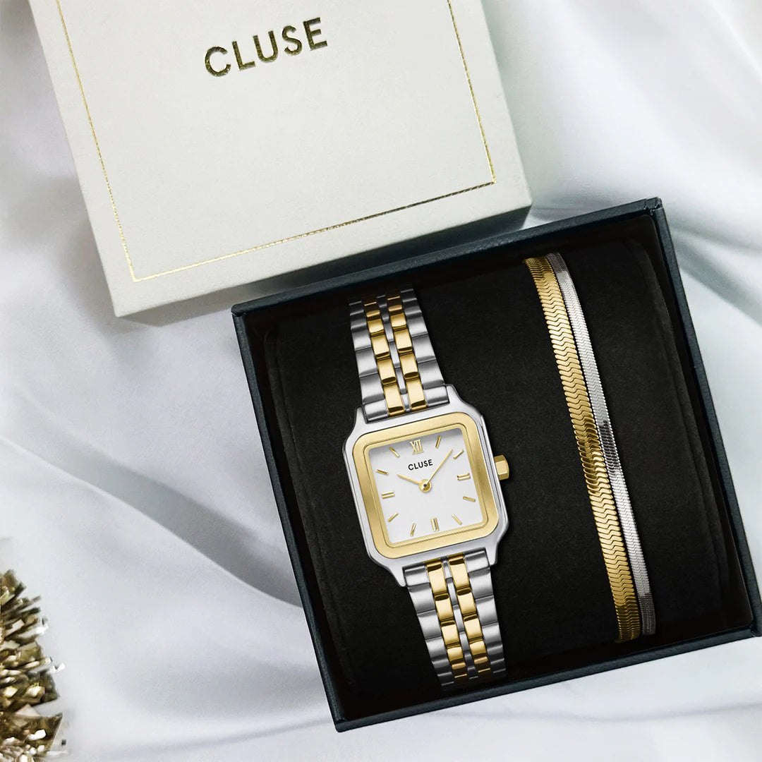 Gift Box Gracieuse Petite Bicolour & double snake bracelet