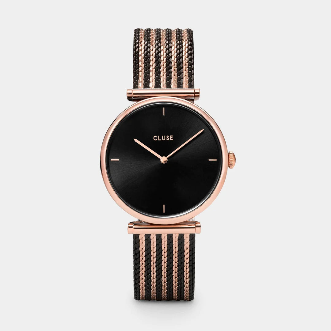 Triomphe Mesh Bicolour Rose Gold Black /Black