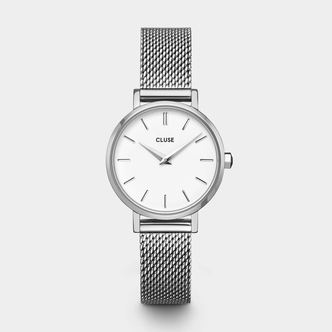 Boho Chic Petite Mesh White, Silver Colour