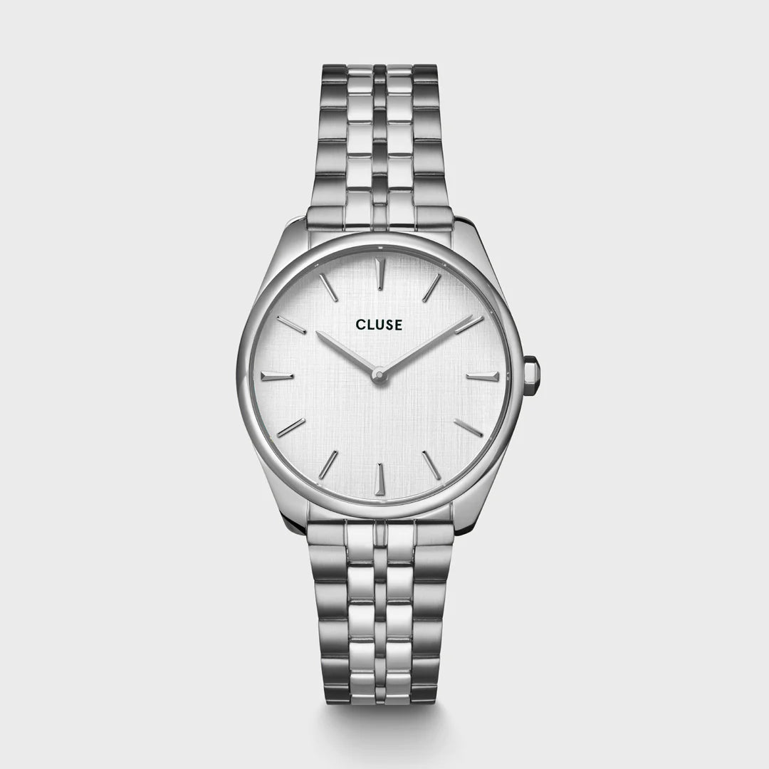Féroce Petite Watch Steel, Silver Linen, Silver Colour