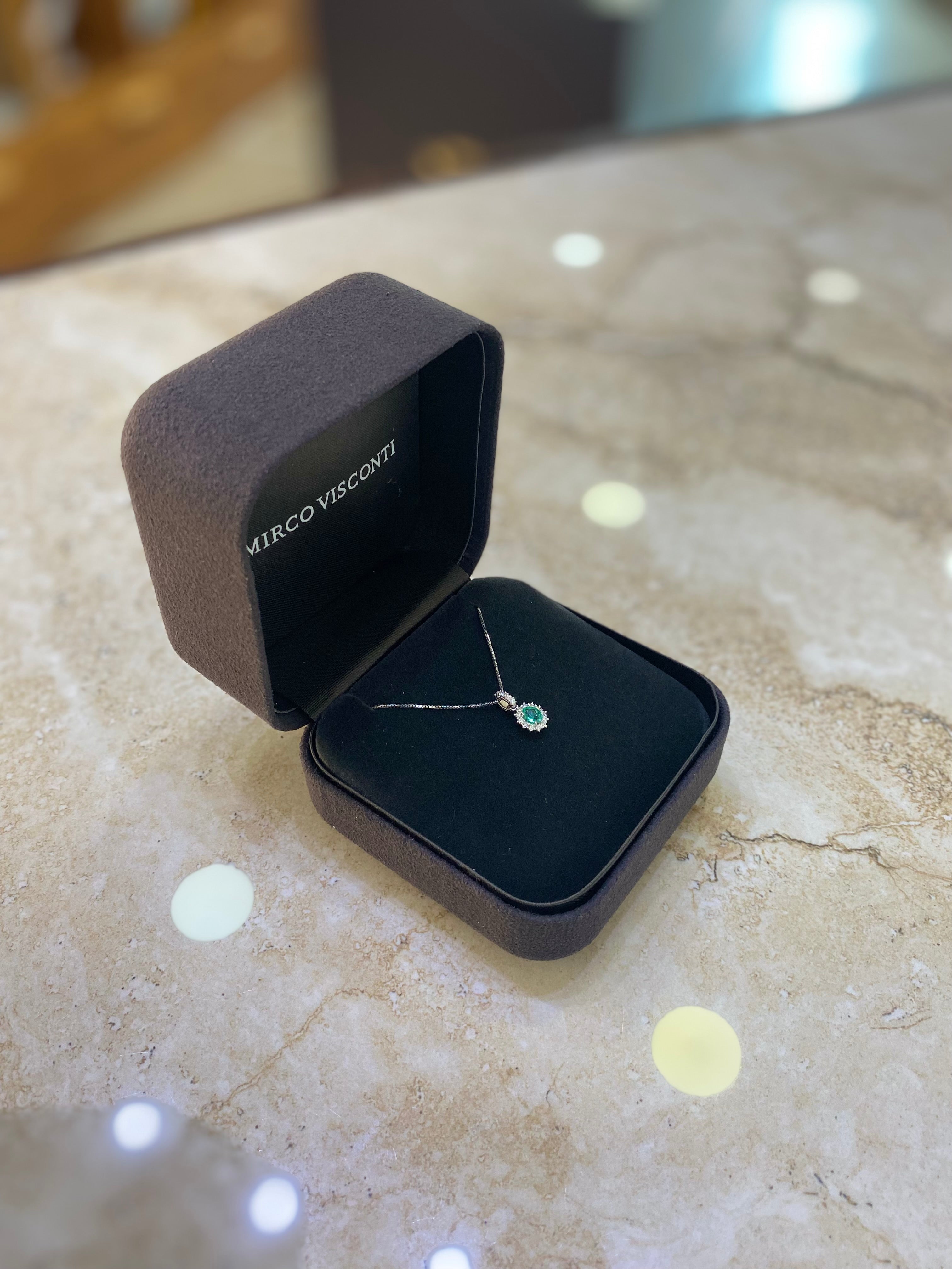 Girocollo Kate con Smeraldo e Diamanti