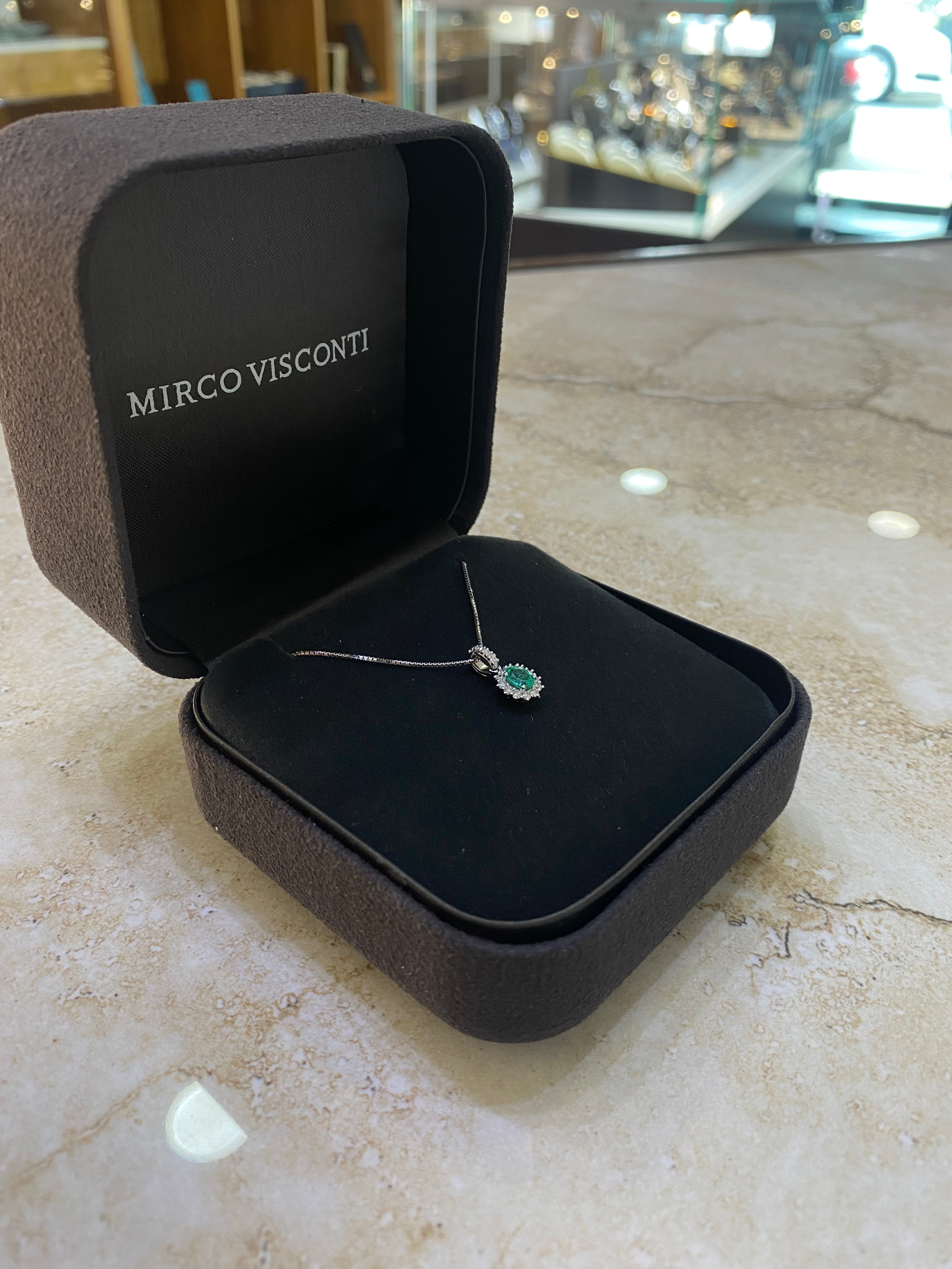 Girocollo Kate con Smeraldo e Diamanti