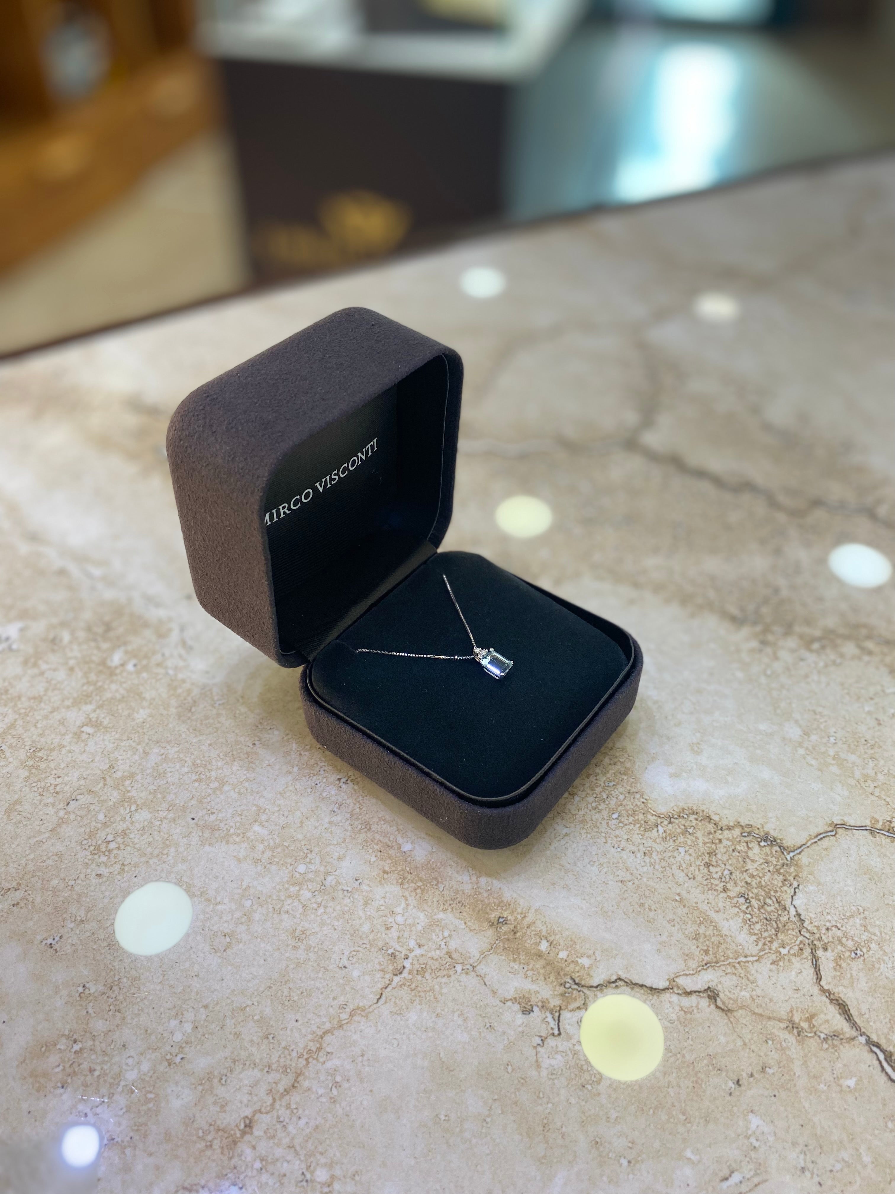 Girocollo con Acquamarina e Diamanti