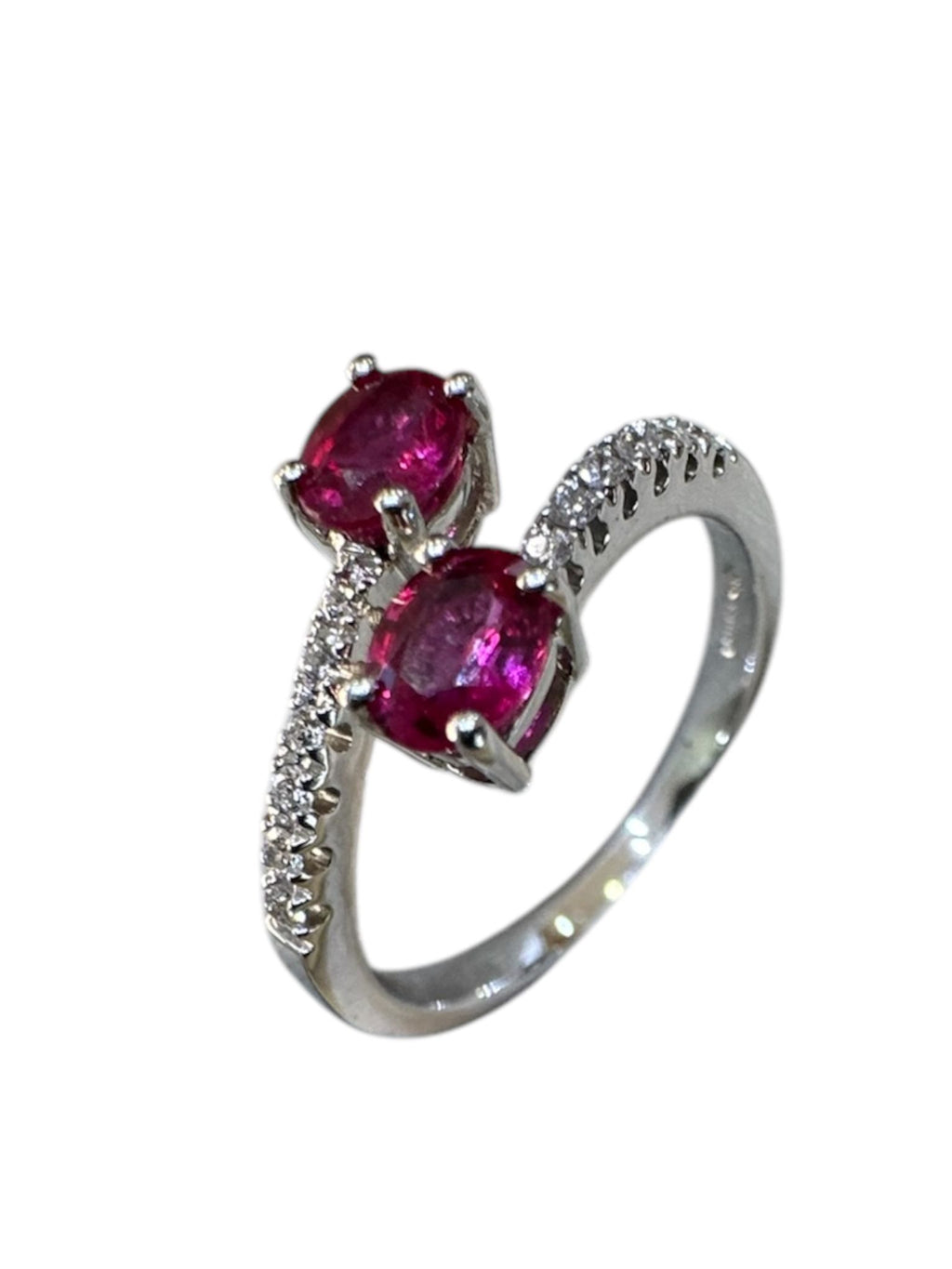 Anello Bilogi con Rubino e Diamanti