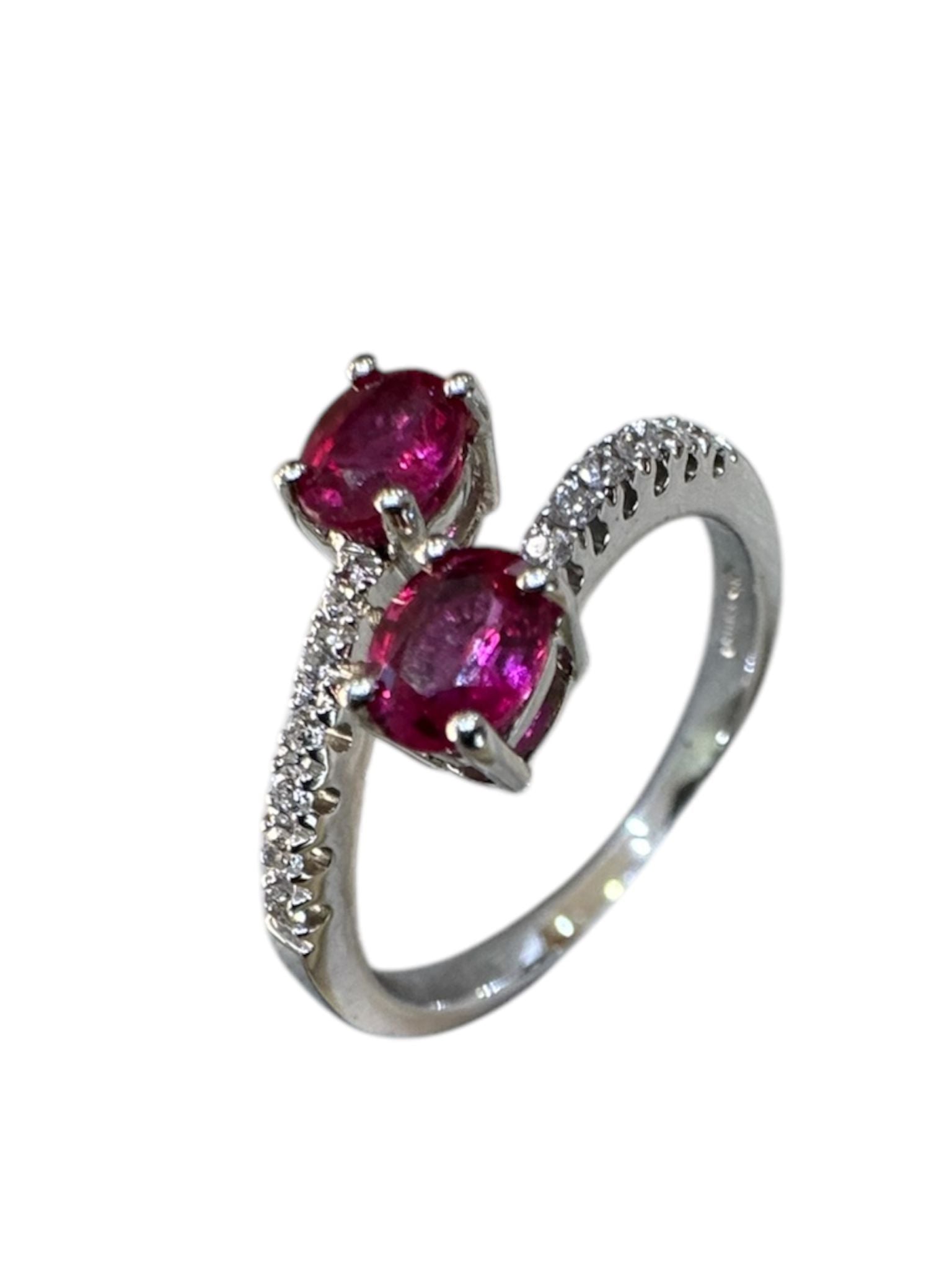 Anello Bilogi con Rubino e Diamanti