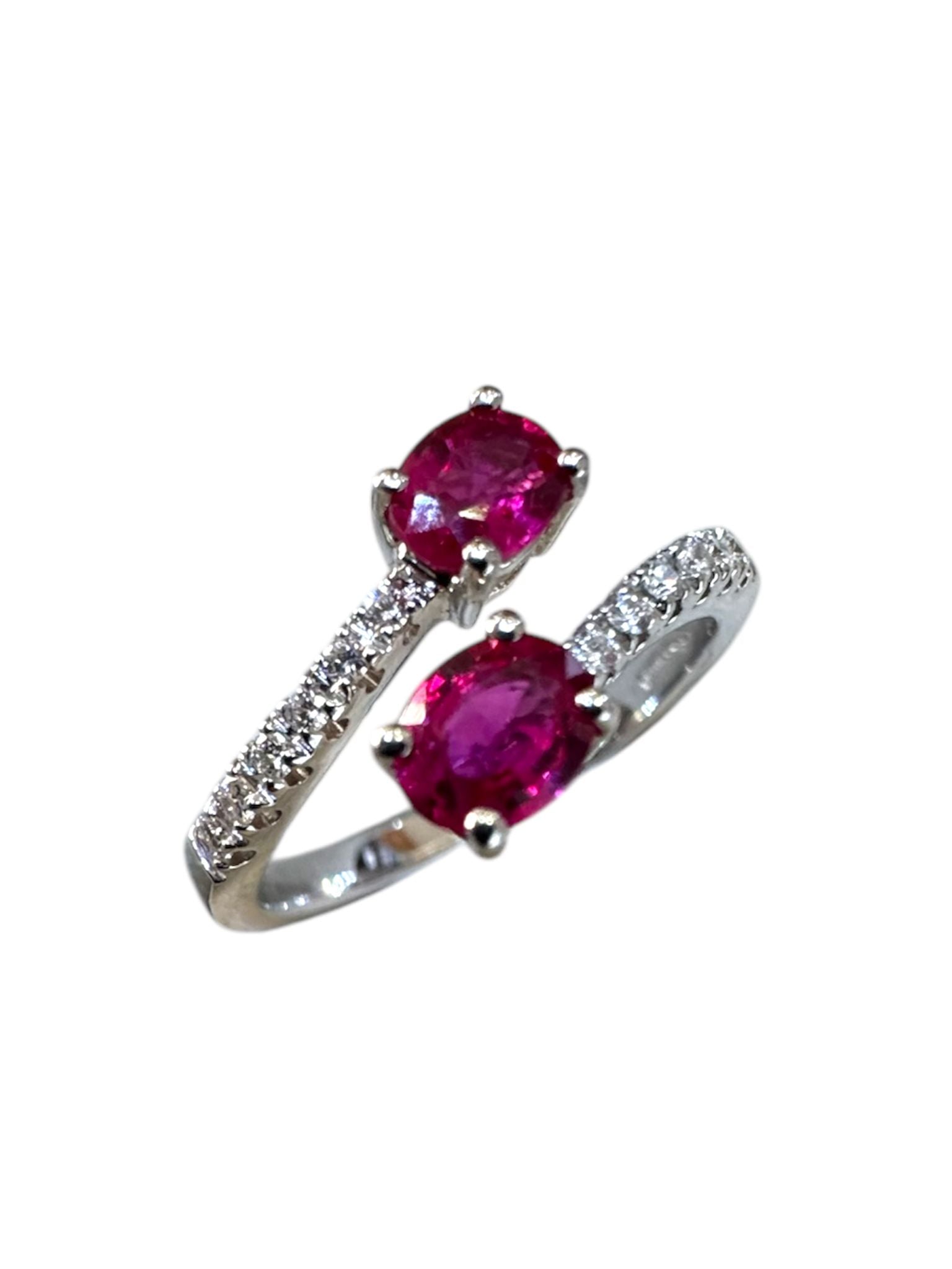 Anello Bilogi con Rubino e Diamanti