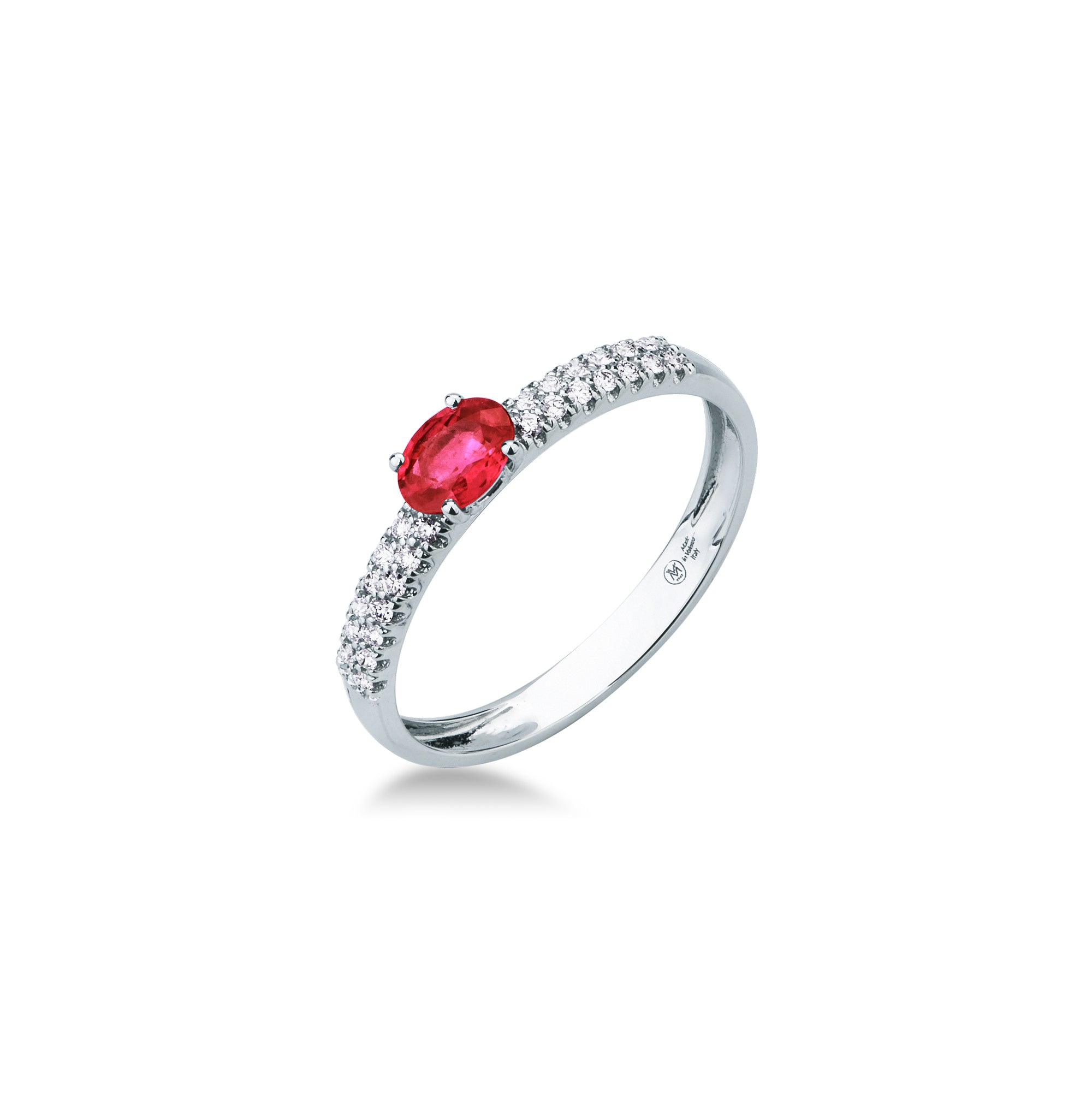 Anello con Rubino e Diamanti