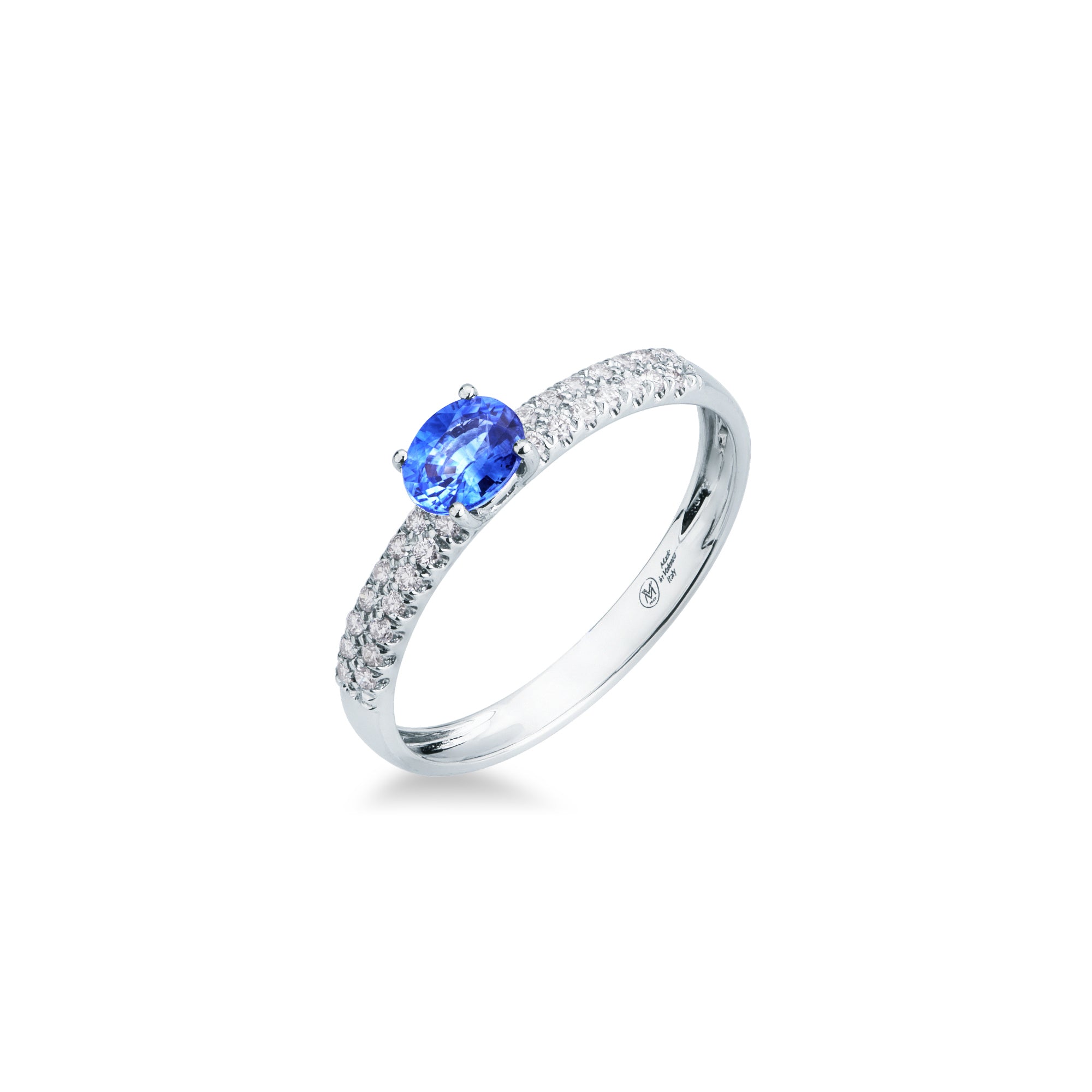 Anello con Zaffiro e Diamanti