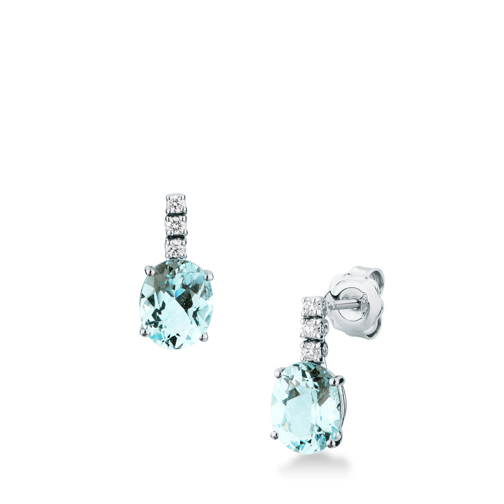 Orecchini con Acquamarina e Diamanti (Copia)