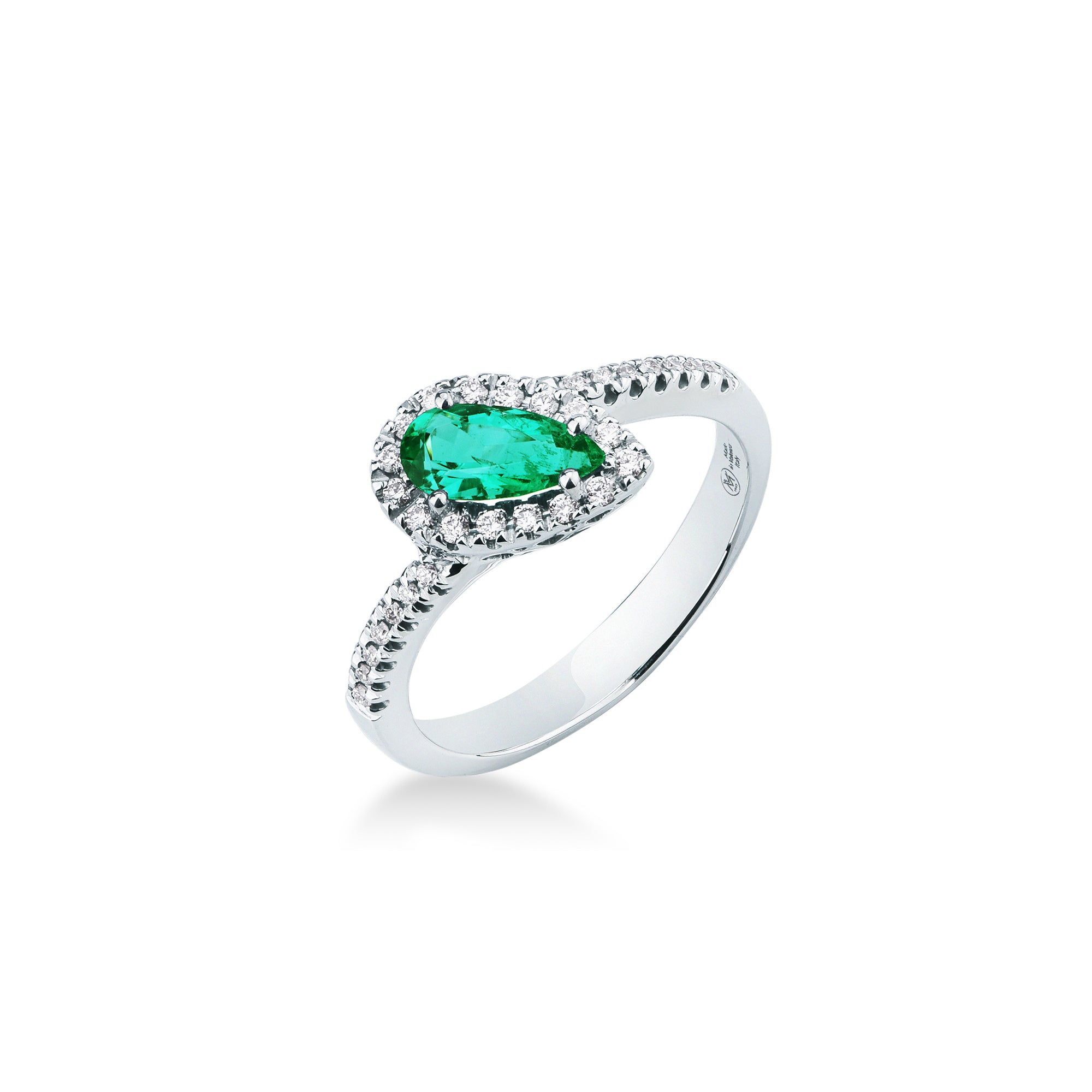 Anello con Smeraldo e Diamanti