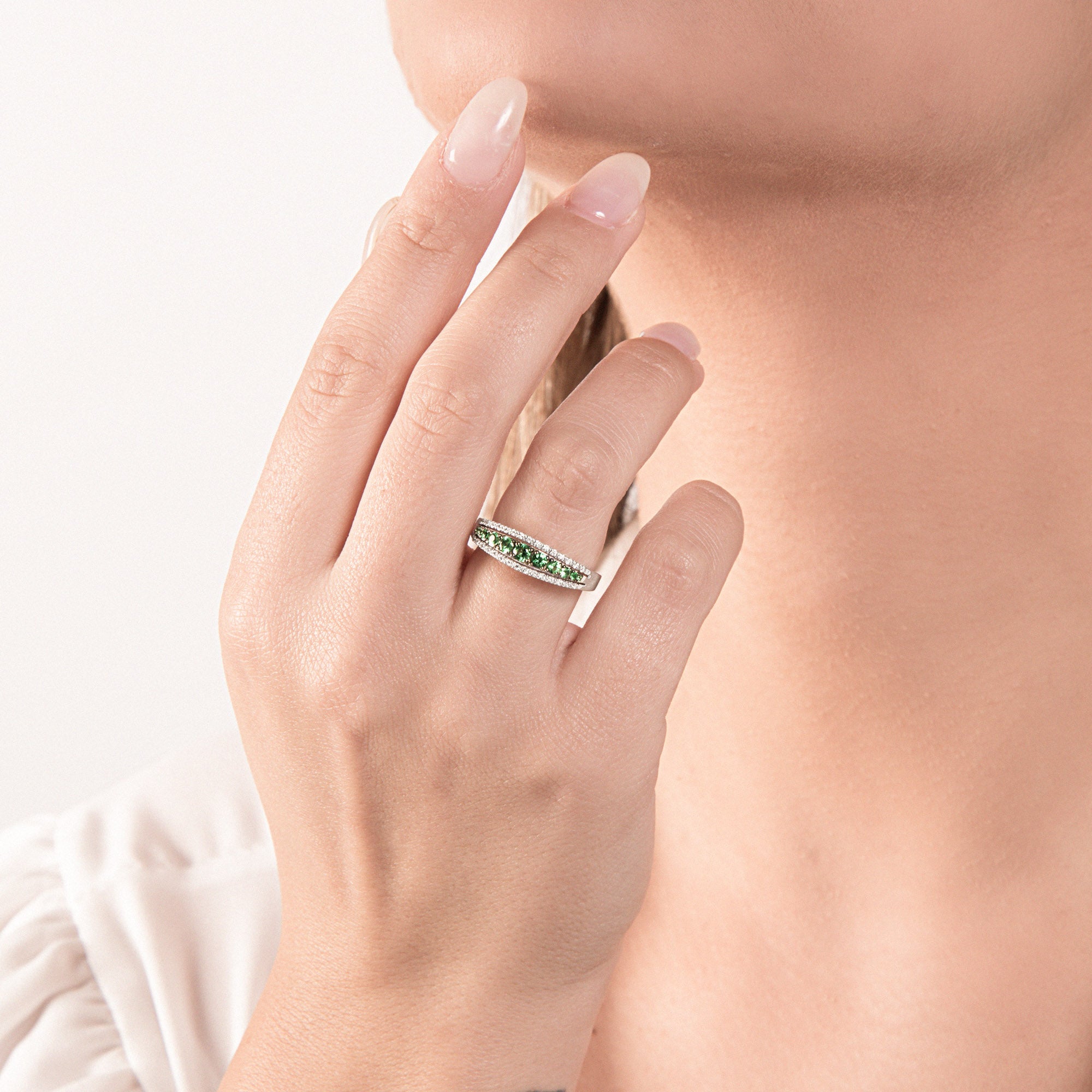 Anello Veretta con Smeraldi