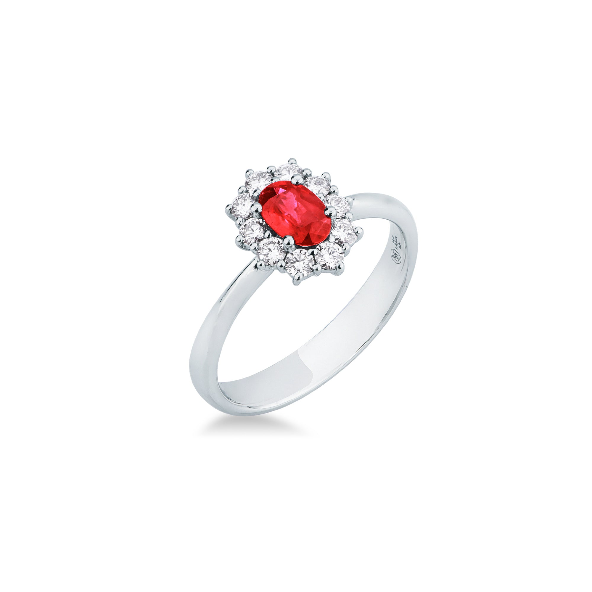 Anello Kate con Rubino e Diamanti