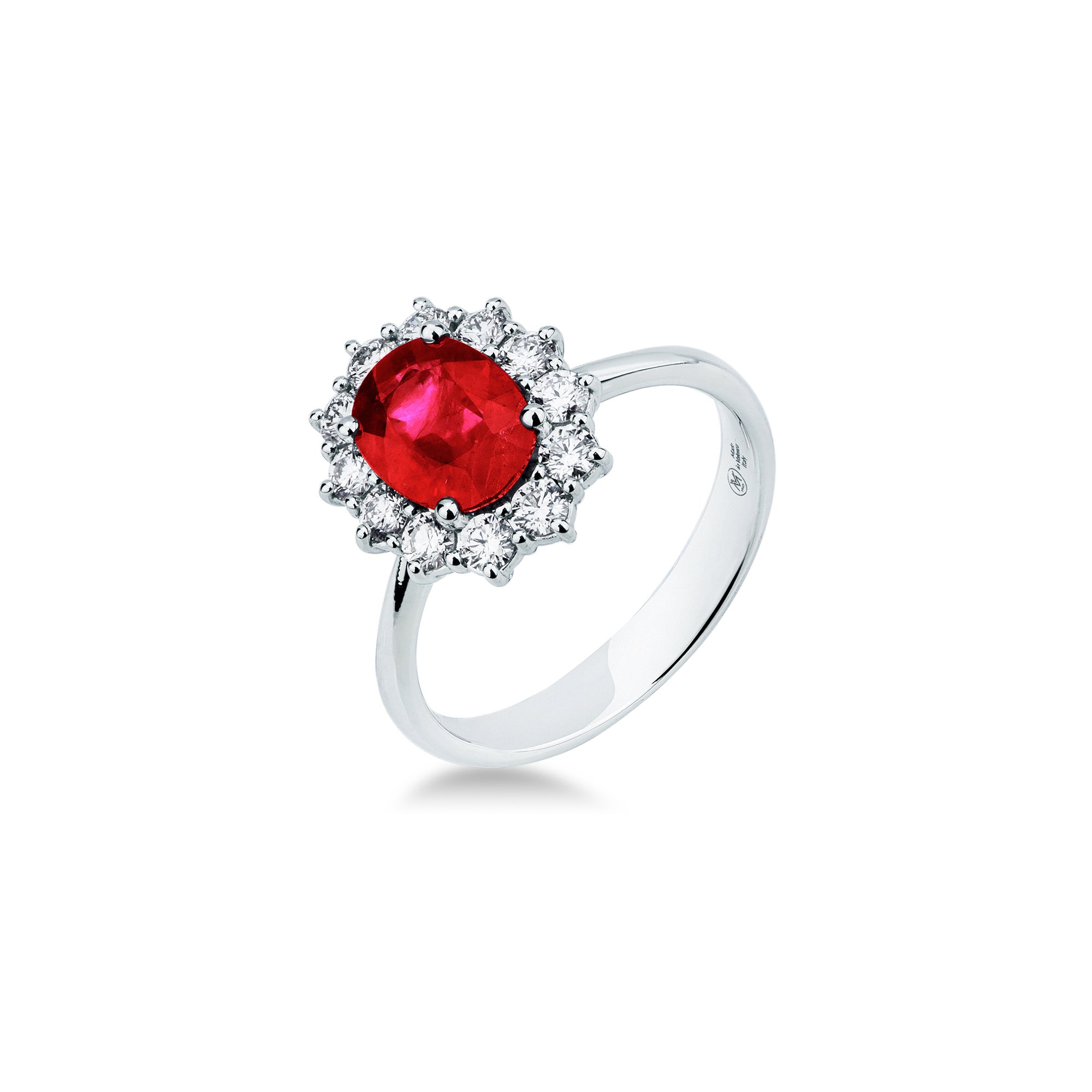 Anello con Rubino e Diamanti