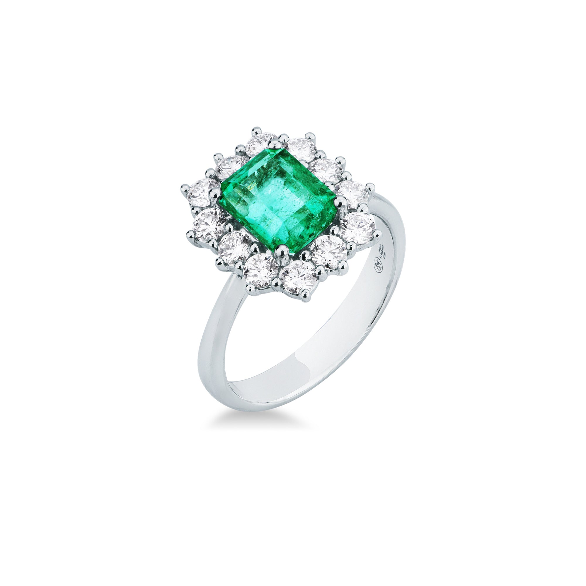 Anello con Smeraldo e Diamanti