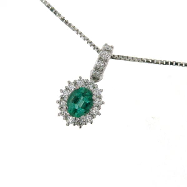 Girocollo Kate con Smeraldo e Diamanti