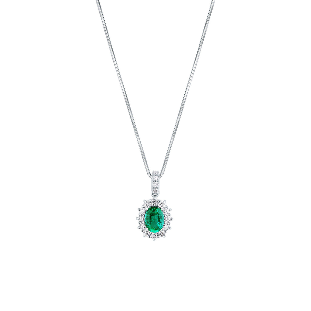 Girocollo Kate con Smeraldo e Diamanti