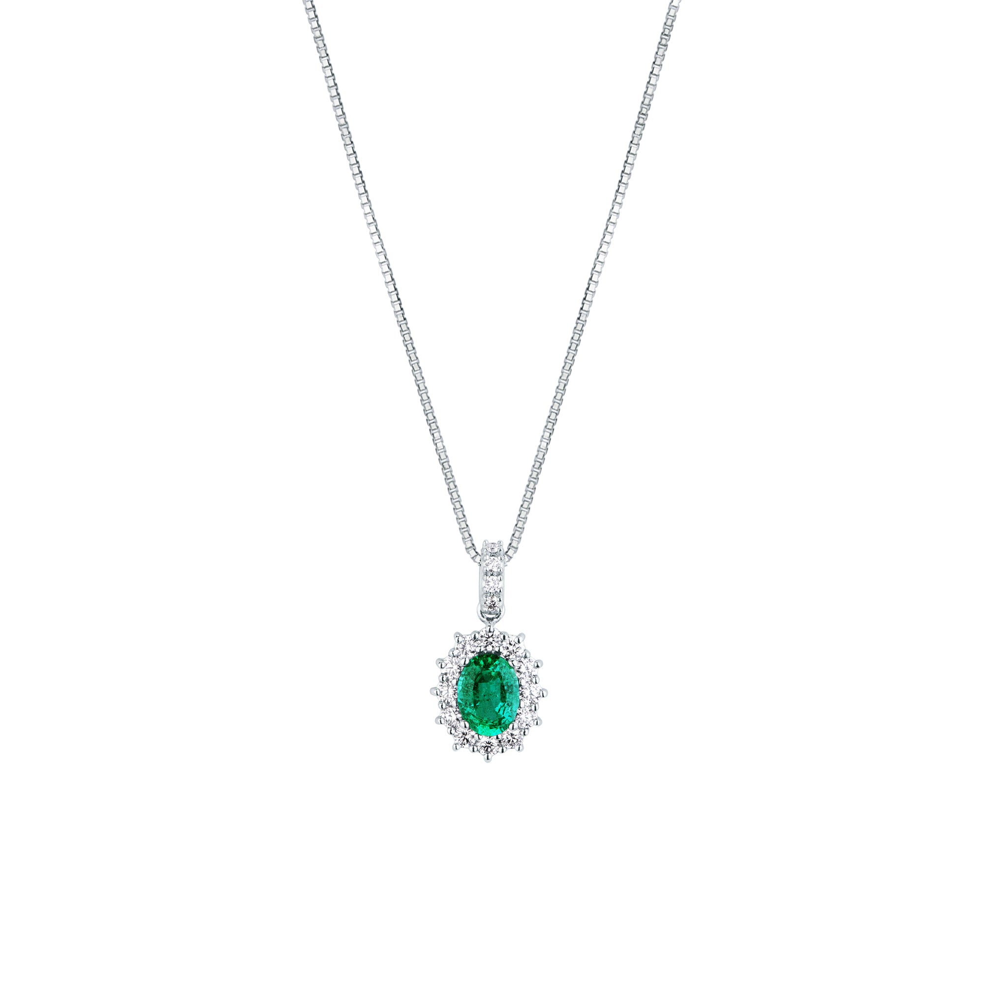 Girocollo Kate con Smeraldo e Diamanti
