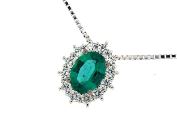 Girocollo Kate con Smeraldo e Diamanti