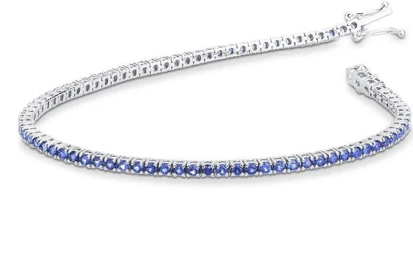 Bracciale Tennis con Zaffiri Blue